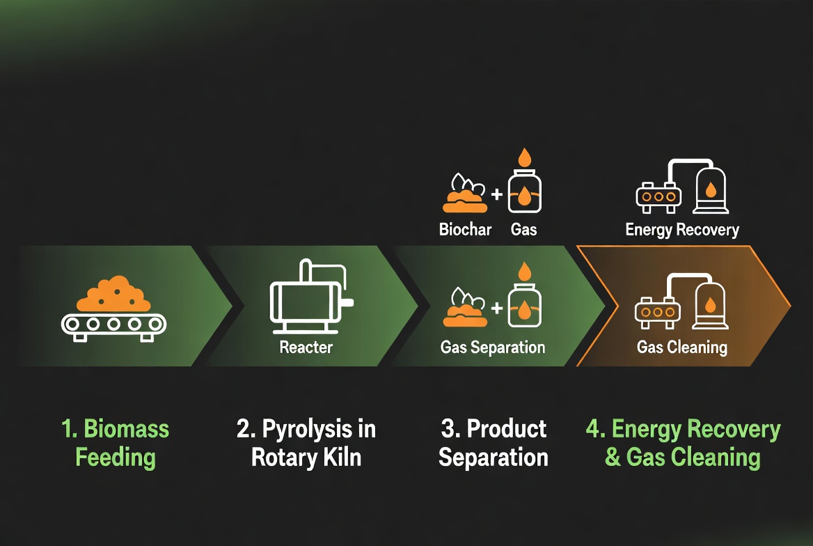 ArSta Eco Pyrolysis Process Flow